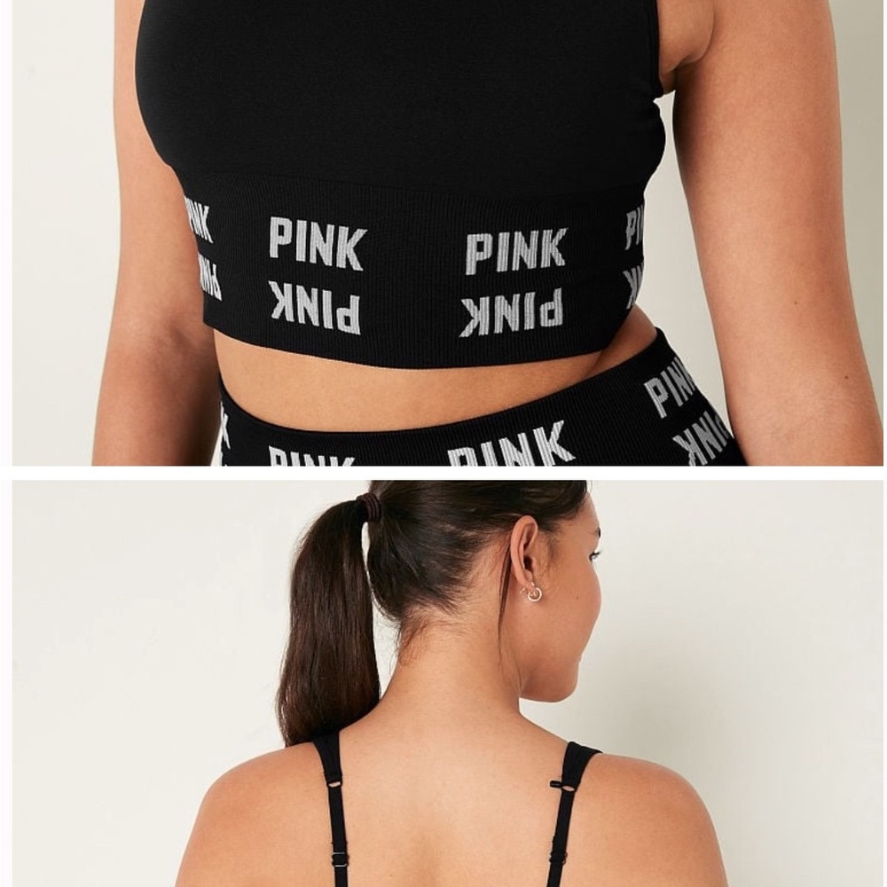 PINK Victoria's Secret Black Sports Bra size M